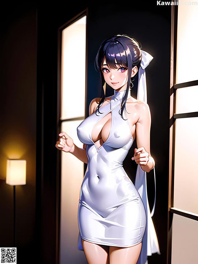 Hentai - 华彩繁花 Set 2 20230602 Part 2 No.47525c A woman in a white dress standing in front of a window.