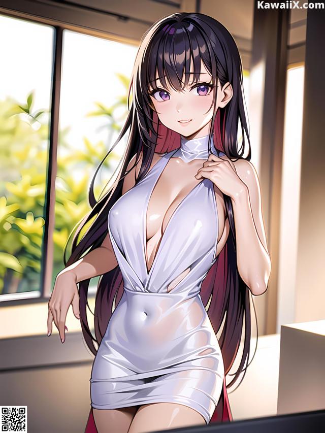 Hentai - 华彩繁花 Set 1 20230602 Part 29 No.191e53 A woman in a white dress standing in front of a window.